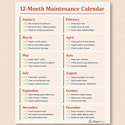 The Monthly Home Maintenance & Household System