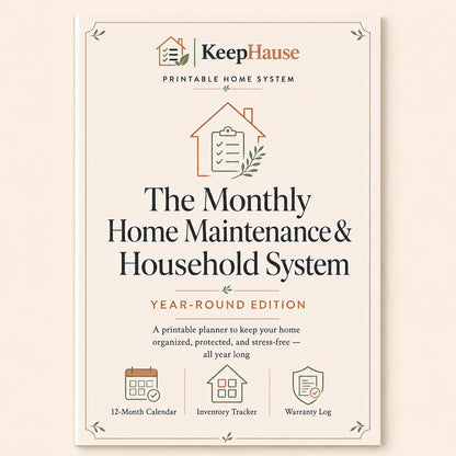 The Monthly Home Maintenance and Household System - main product image