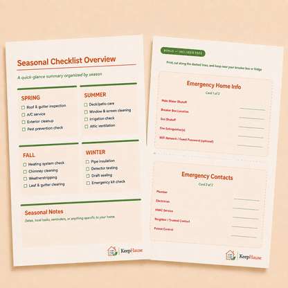 The Monthly Home Maintenance & Household System